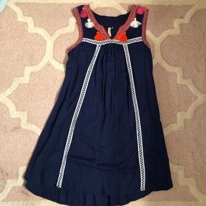 Red Camel Navy Boho Dress